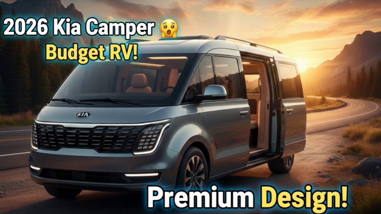 Durable design और budget-friendly कीमत के साथ 2026 Kia Camper एक शानदार RV है, जिसमें premium touches, smart features और family-friendly layout मिलता है।