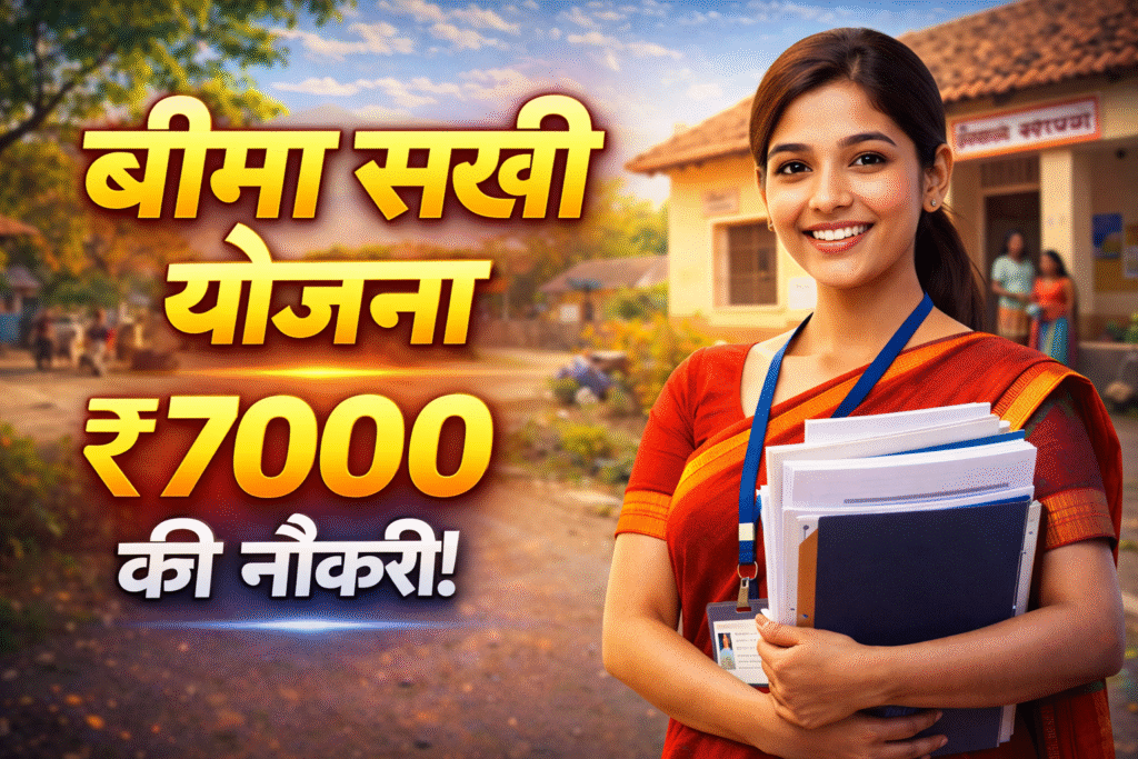 Bima Sakhi Yojana के तहत महिलाओं को ₹7000 तक की नौकरी का मौका मिल रहा है। पात्रता, लाभ और आवेदन प्रक्रिया की पूरी जानकारी पढ़ें।