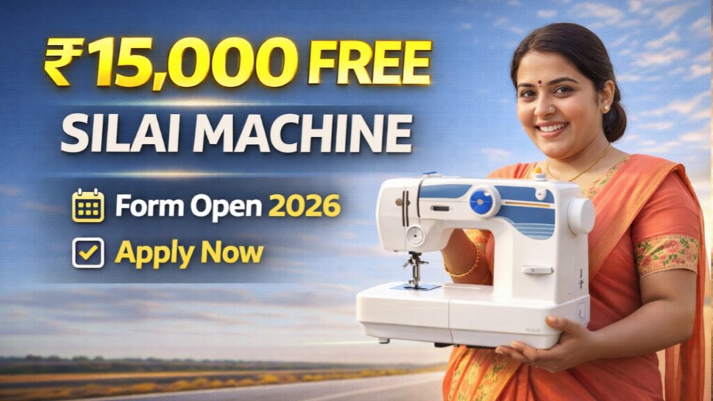 Free Silai Machine Yojana Form 2026 शुरू! सरकार दे रही महिलाओं को ₹15,000 की फ्री सिलाई मशीन। जानिए पात्रता, दस्तावेज, आवेदन प्रक्रिया और अंतिम तारीख की पूरी जानकारी हिंदी में।