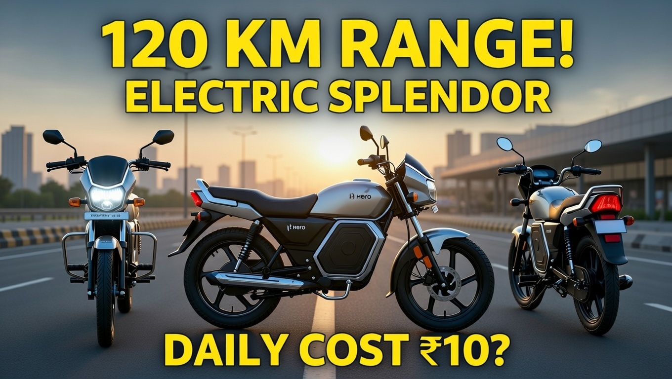 Hero Splendor Electric: ₹20 में 120Km सफर? सच्चाई जानिए 1 Hero Splendor Electric: ₹20 में 120Km सफर? सच्चाई जानिए