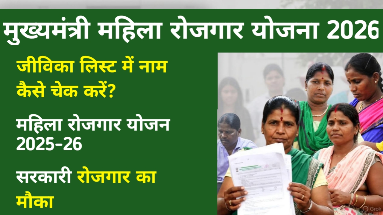 Mukhyamantri Mahila Rojgar Yojana 2026