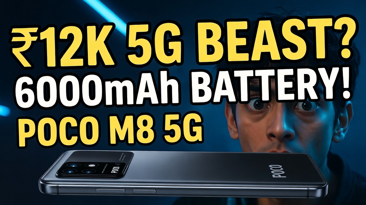 POCO M8 5G launched with powerful 5G processor, 6000mAh battery, 120Hz display and low price. Read full Hindi review and price details.