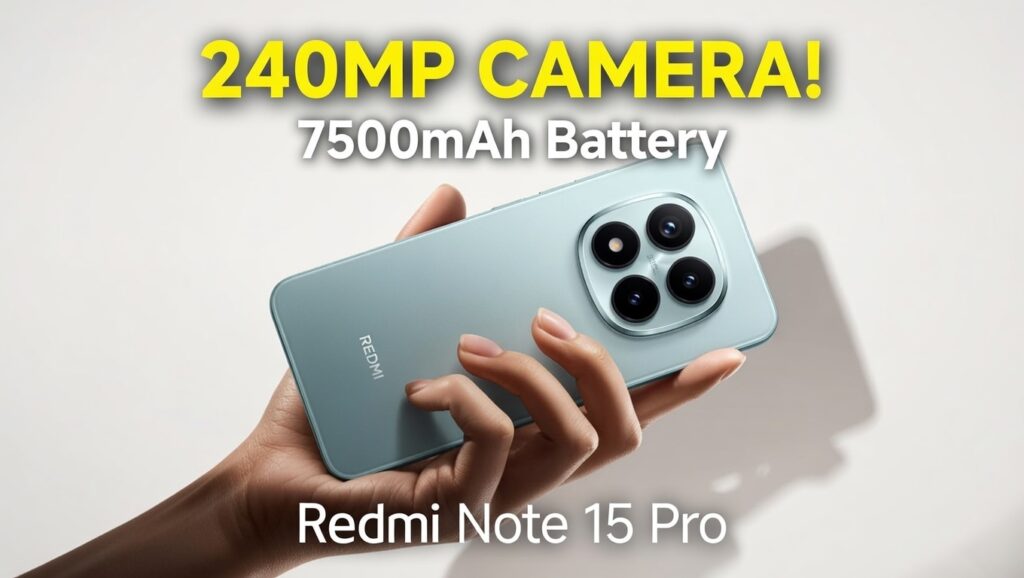 Redmi Note 15 Pro लॉन्च हो चुका है, जिसमें 240MP कैमरा, 7500mAh बैटरी, दमदार प्रोसेसर और कम कीमत दी गई है। पूरी जानकारी
