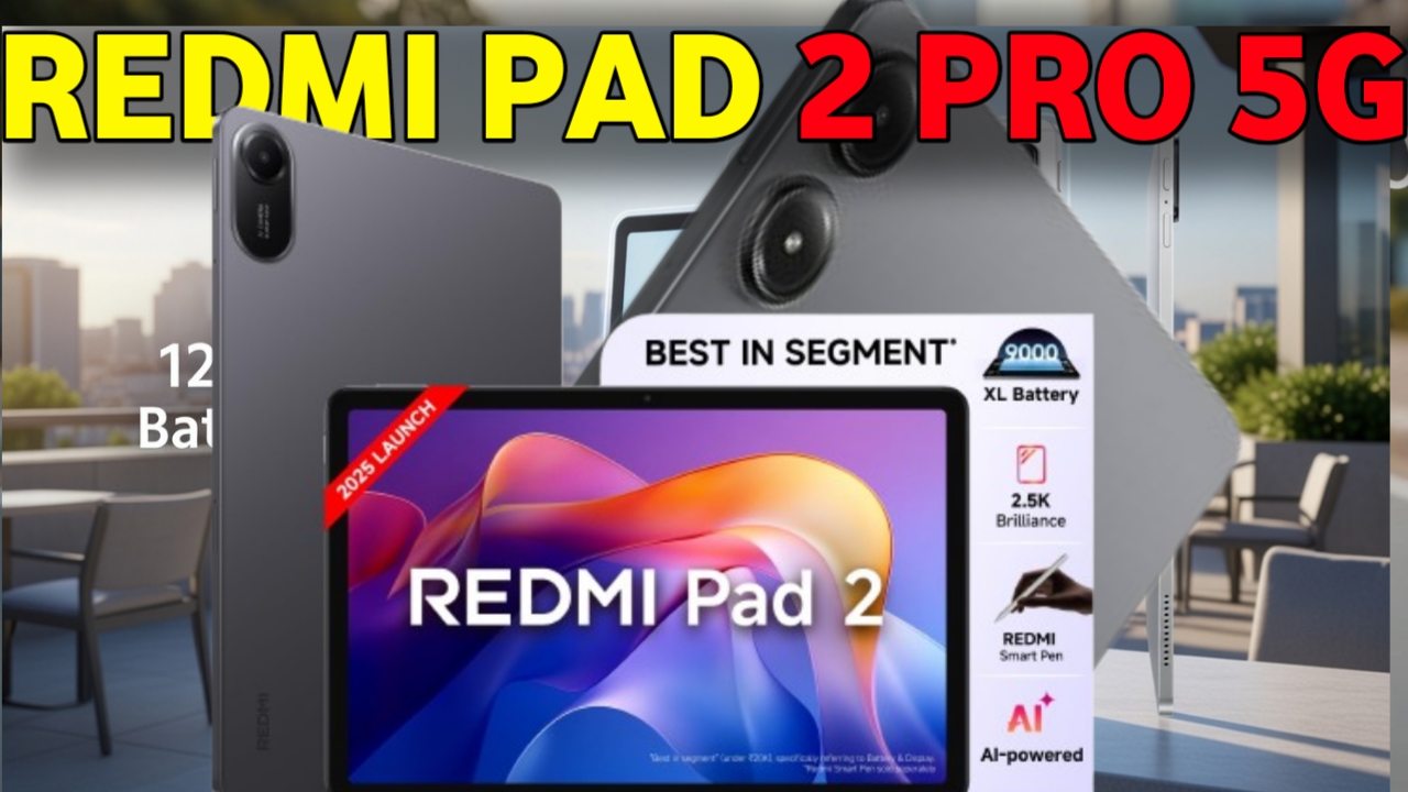 Redmi Pad 2 Pro 5G Launched in India with Massive 12000mAh Battery Redmi Pad 2 Pro 5G Brings 8GB RAM and Big Display at Surprising Price Xiaomi Launches Redmi Pad 2 Pro 5G – Power, Battery and Display Redefined Redmi Pad 2 Pro 5G: A New Beast Tablet with 12000mAh Battery