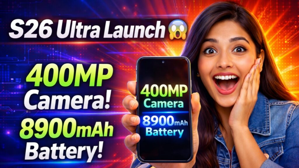 Samsung Galaxy S26 Ultra 5G Launch: 400MP AI Camera, 8900mAh Battery & Next-Gen Performance
