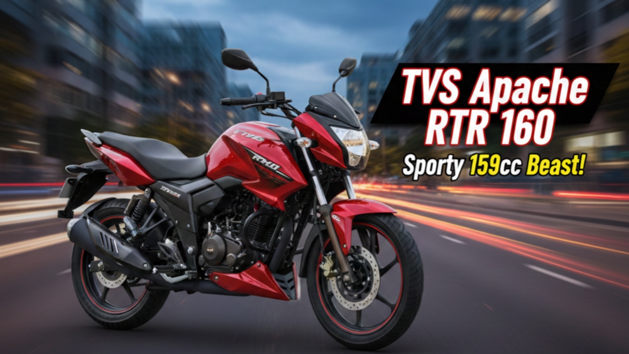 TVS Apache RTR 160 – ₹1.5 लाख से कम में 159cc इंजन वाली स्पोर्टी बाइक