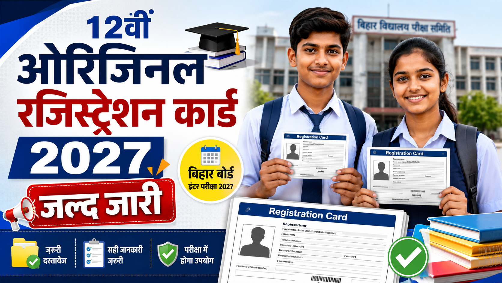 Bihar Board 12th Original Registration Card 2027